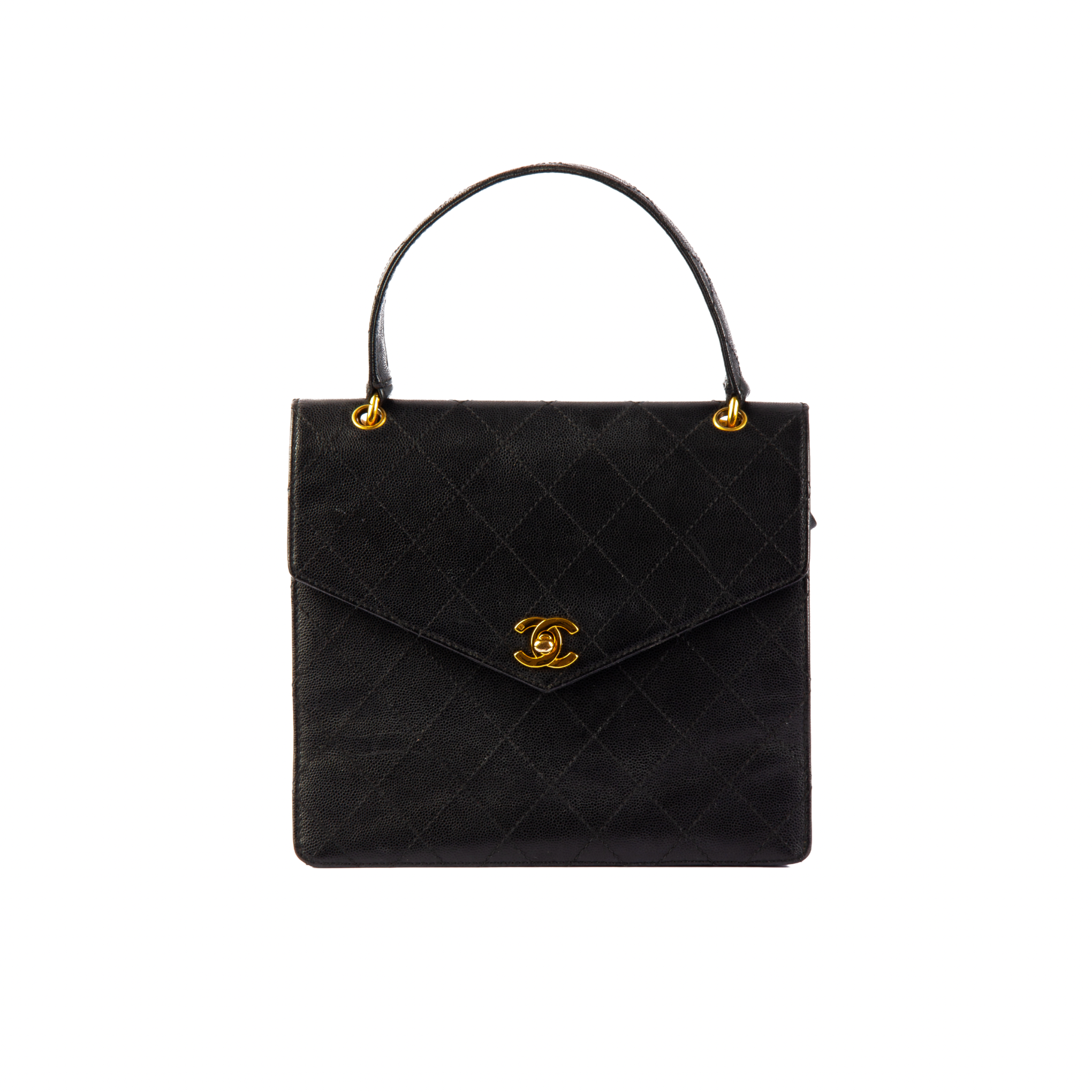 Chanel Vintage Caviar Top Handle Bag