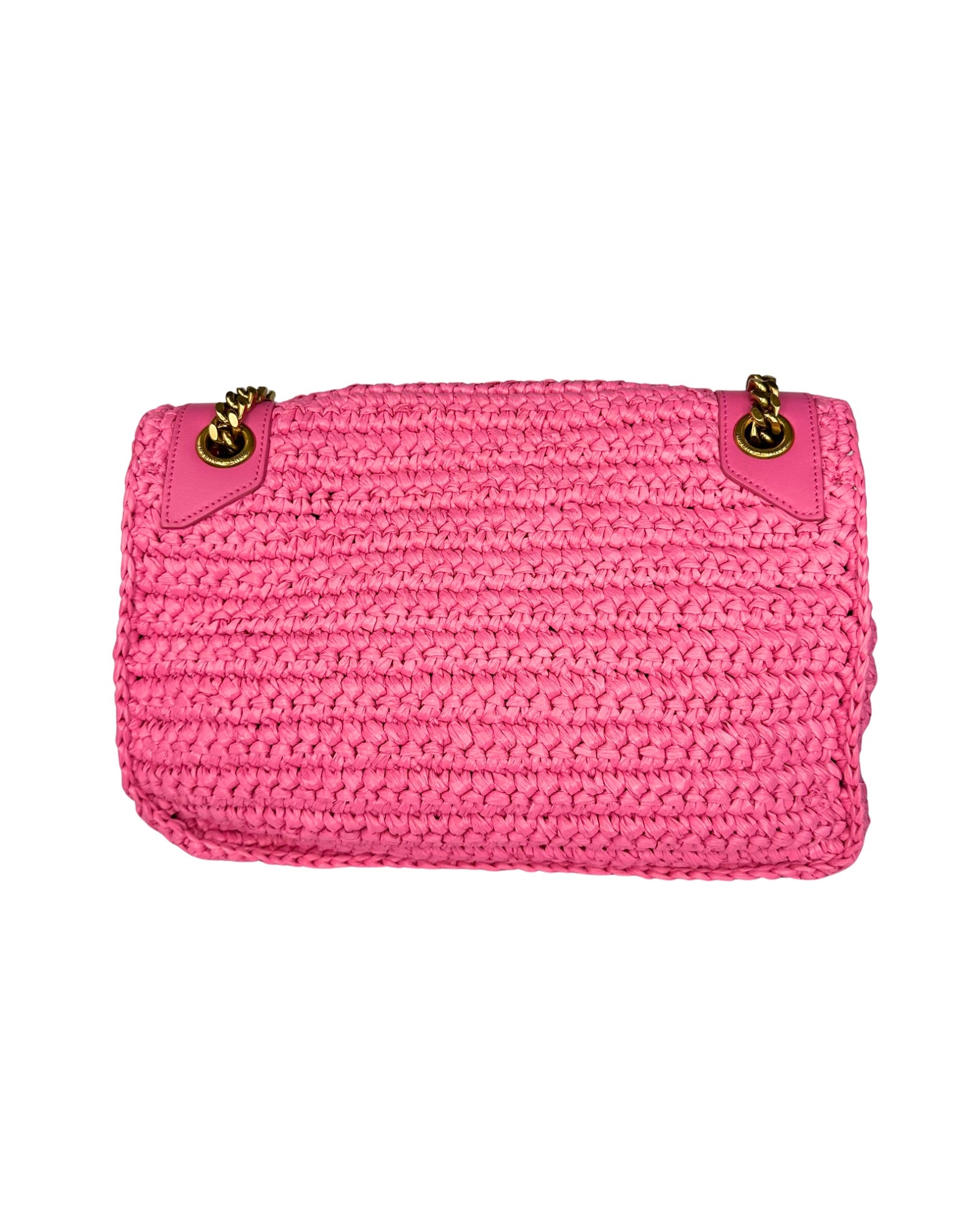 Saint Laurent Niki Raffia Medium Shoulder Bag