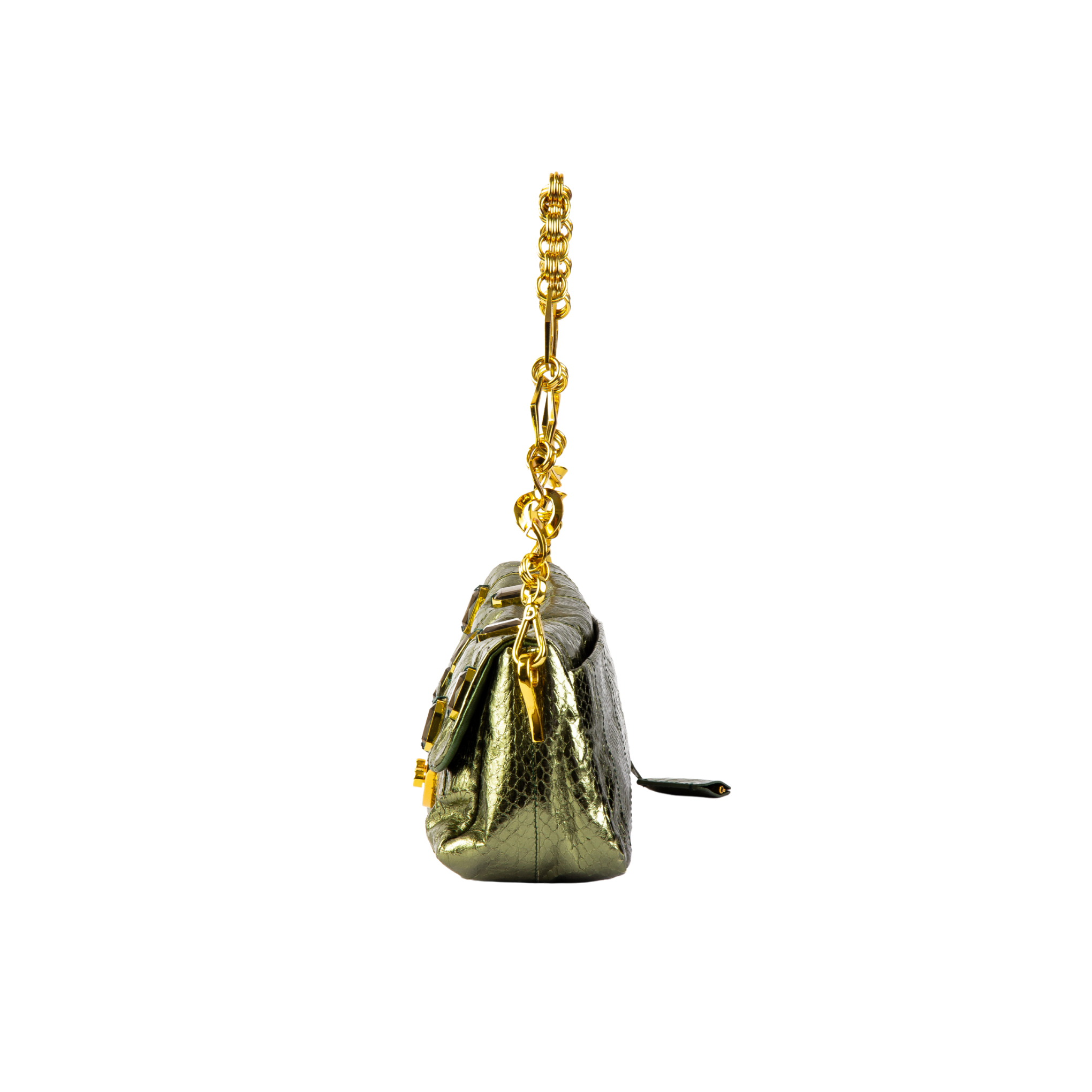 Prada Jeweled Python Chain Shoulder Bag