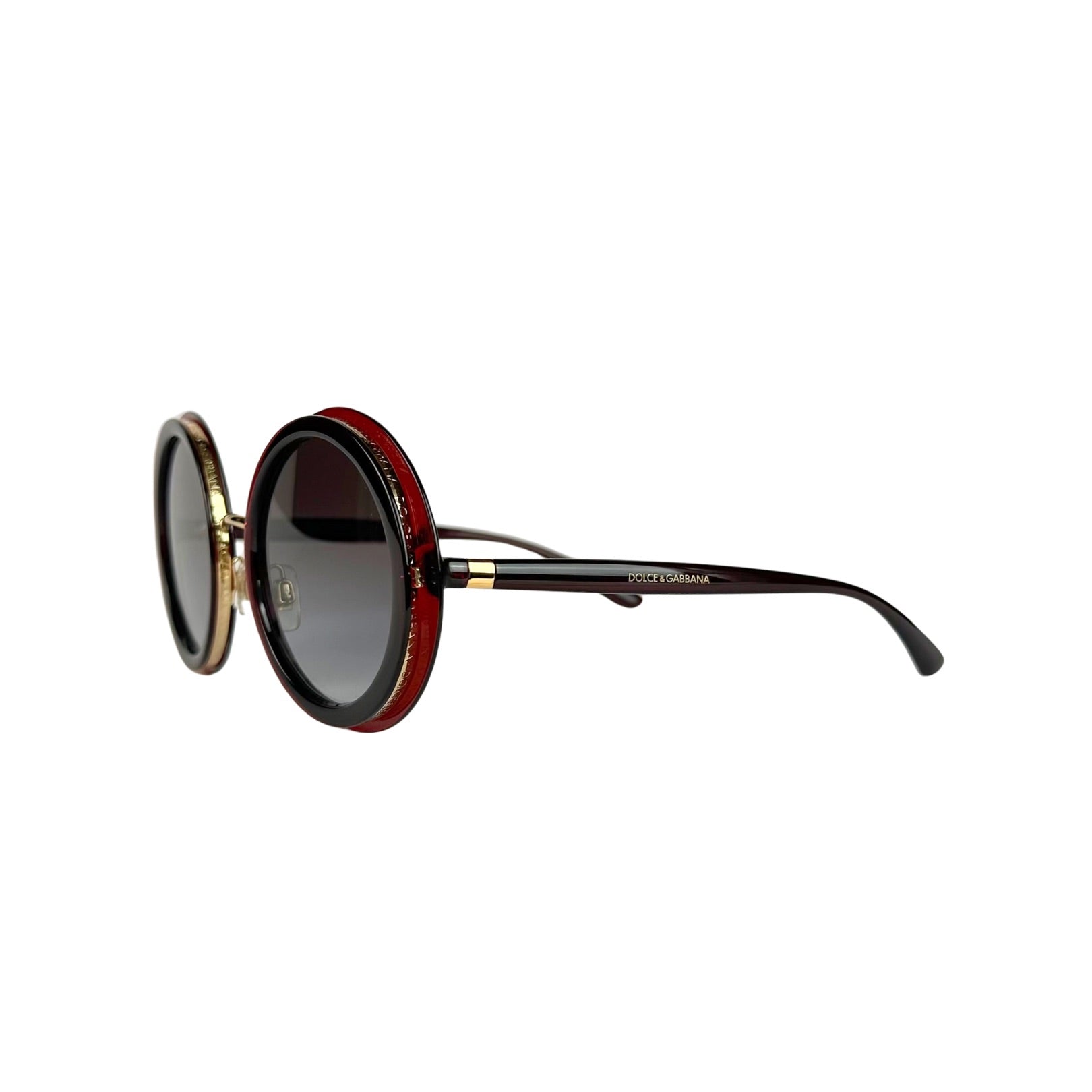 Dolce & Gabbana Double Line Round Sunglasses