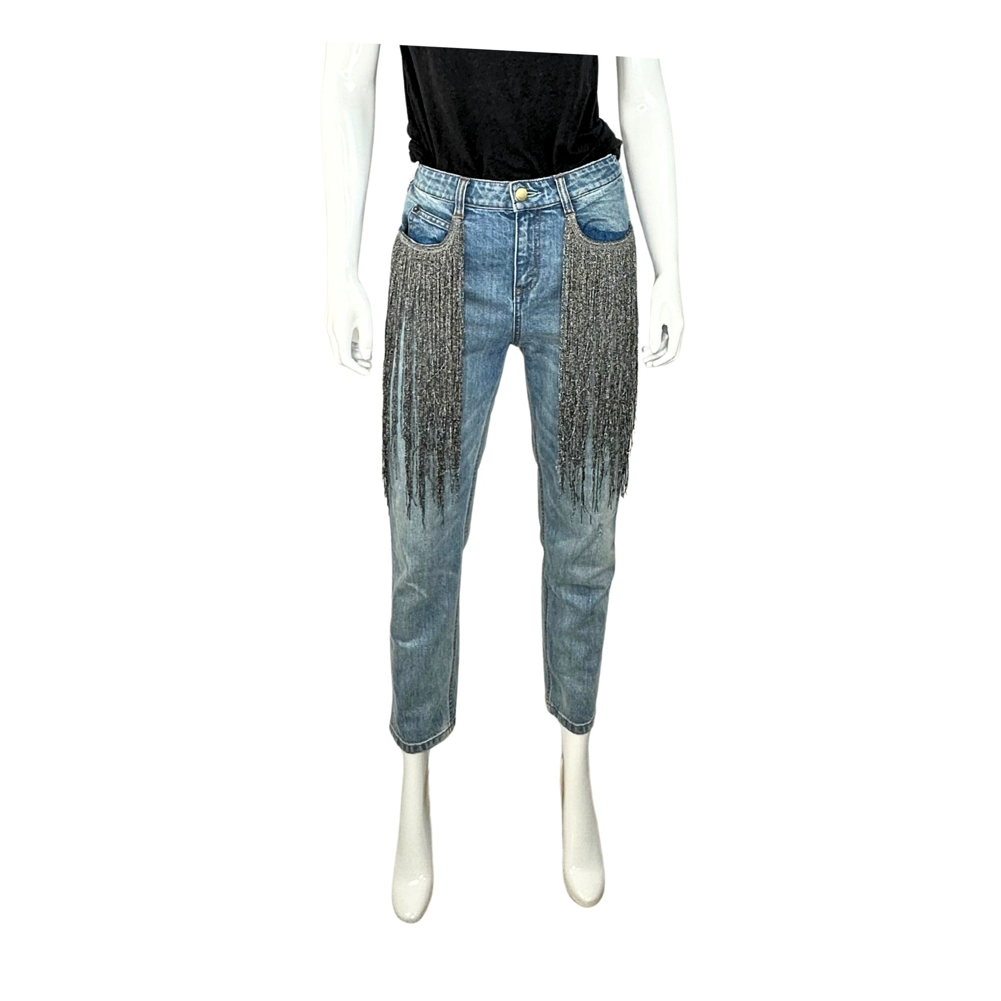 Hellessy Fringe Straight Jeans