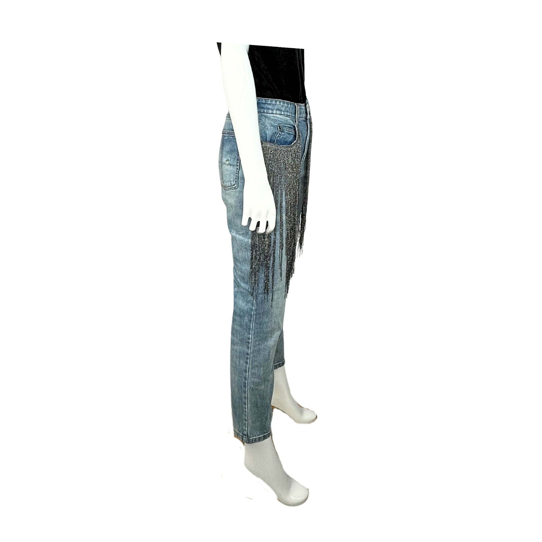 Hellessy Fringe Straight Jeans