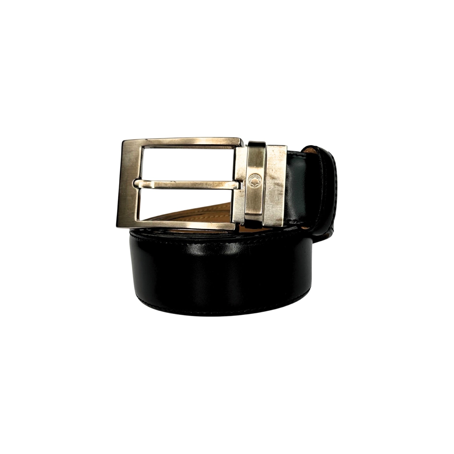 Montblanc Black Leather Belt