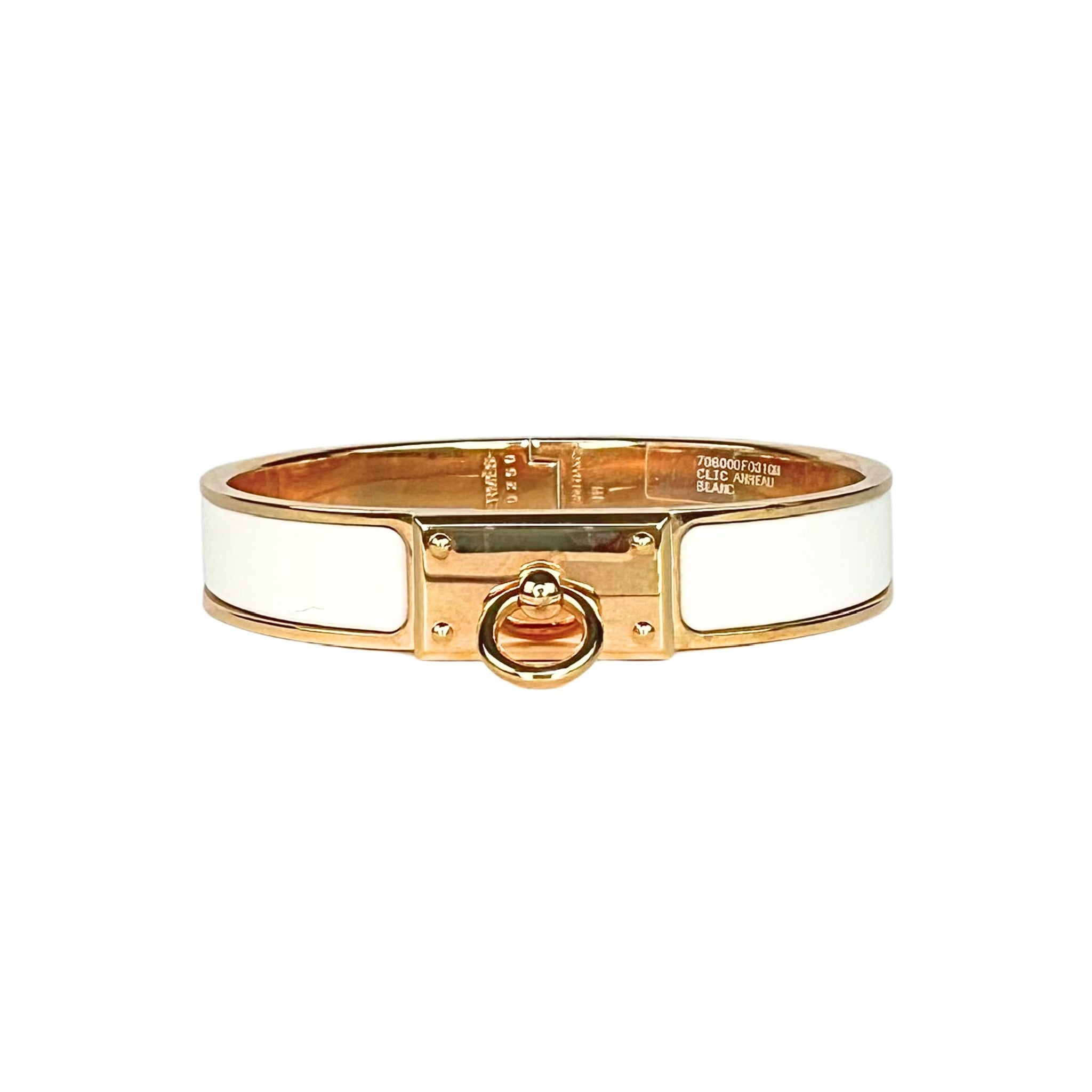 Hermès Enamel Clic Anneau Bracelet
