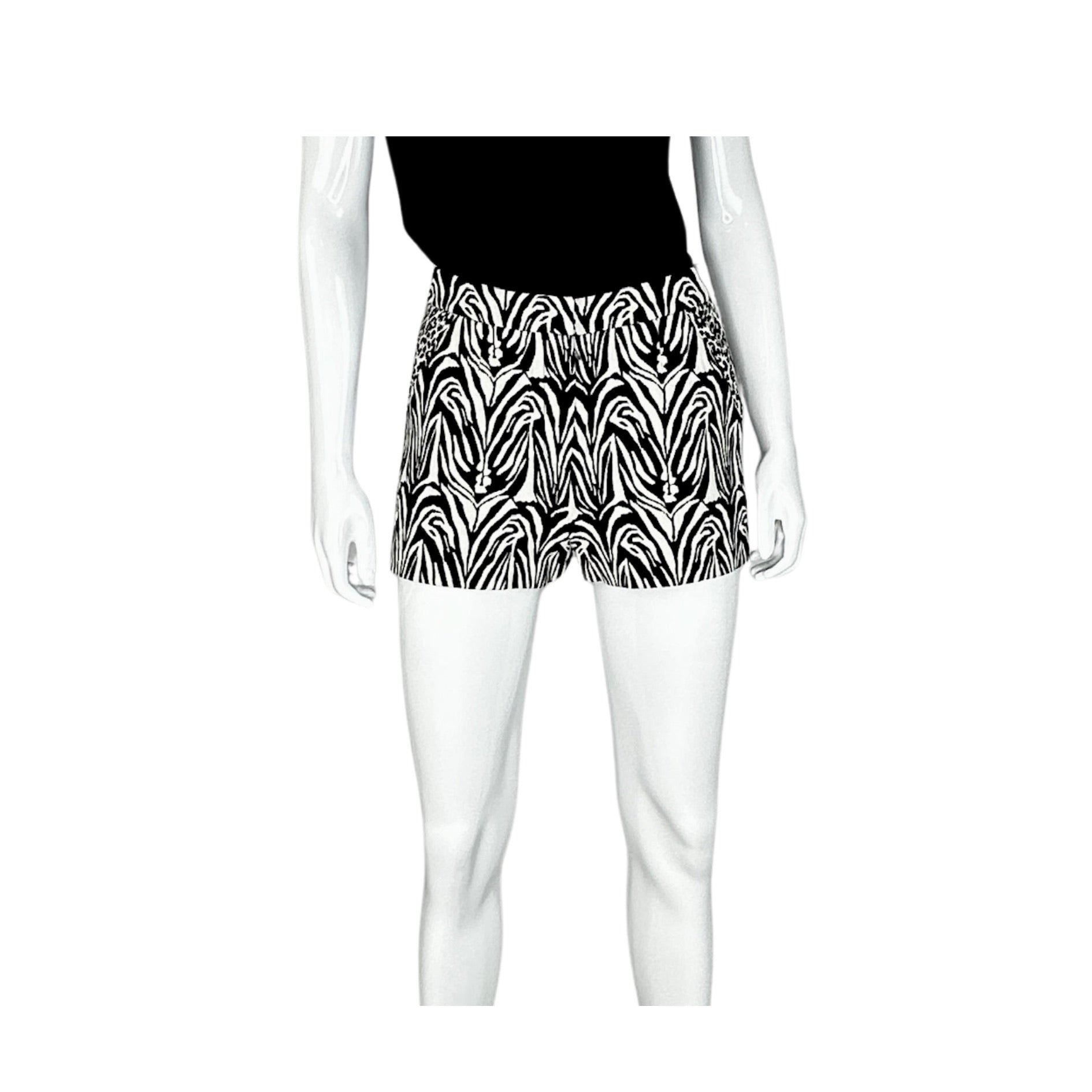 Nicholas Zebra Pattern Shorts