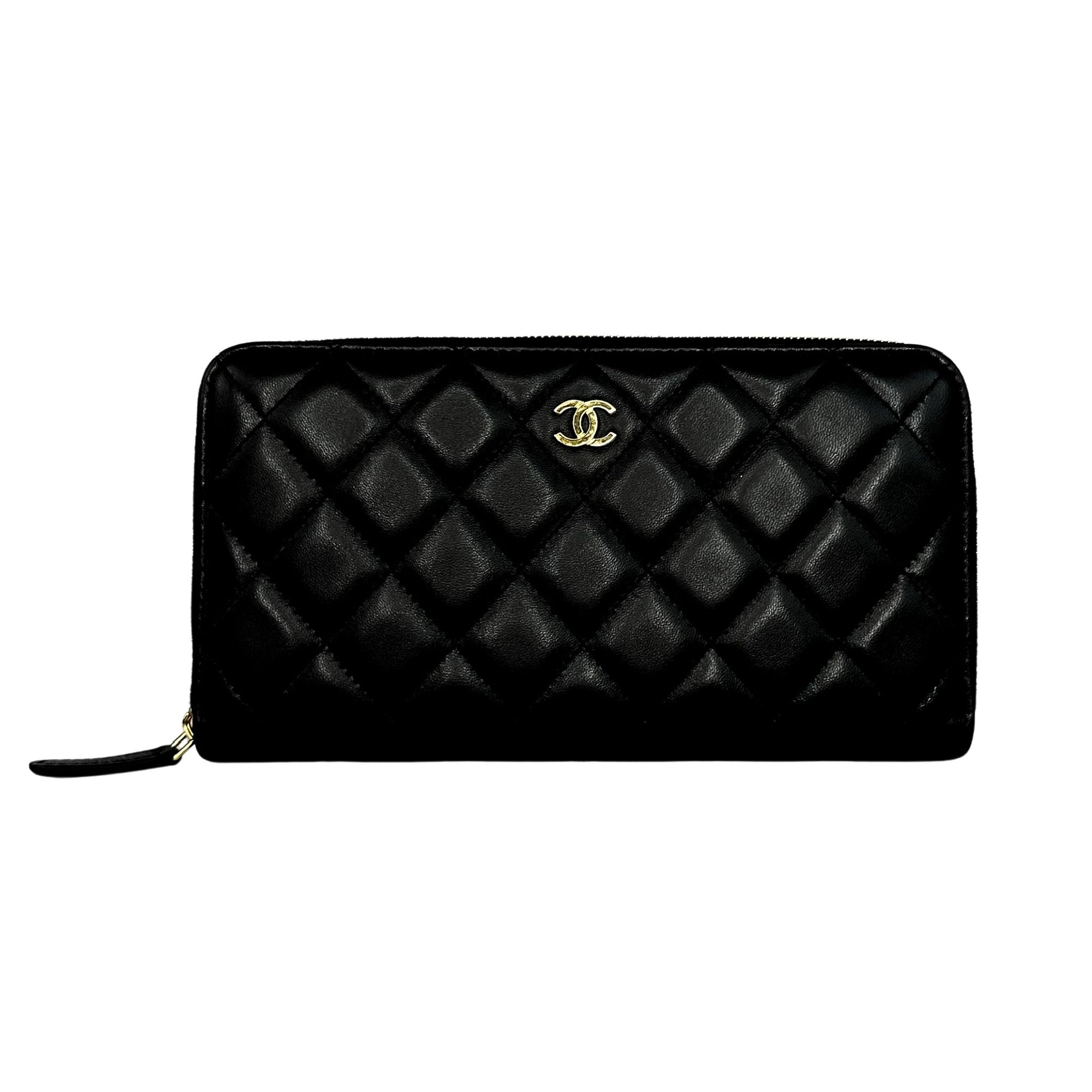 Chanel Lambskin Quilted Long Wallet