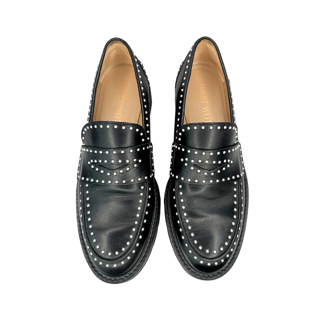 Stuart Weitzman Parker Mini Pearl Studded Loafers